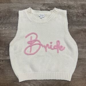 LE LIS “Bride” Knit Sweater Tank Top Size Medium